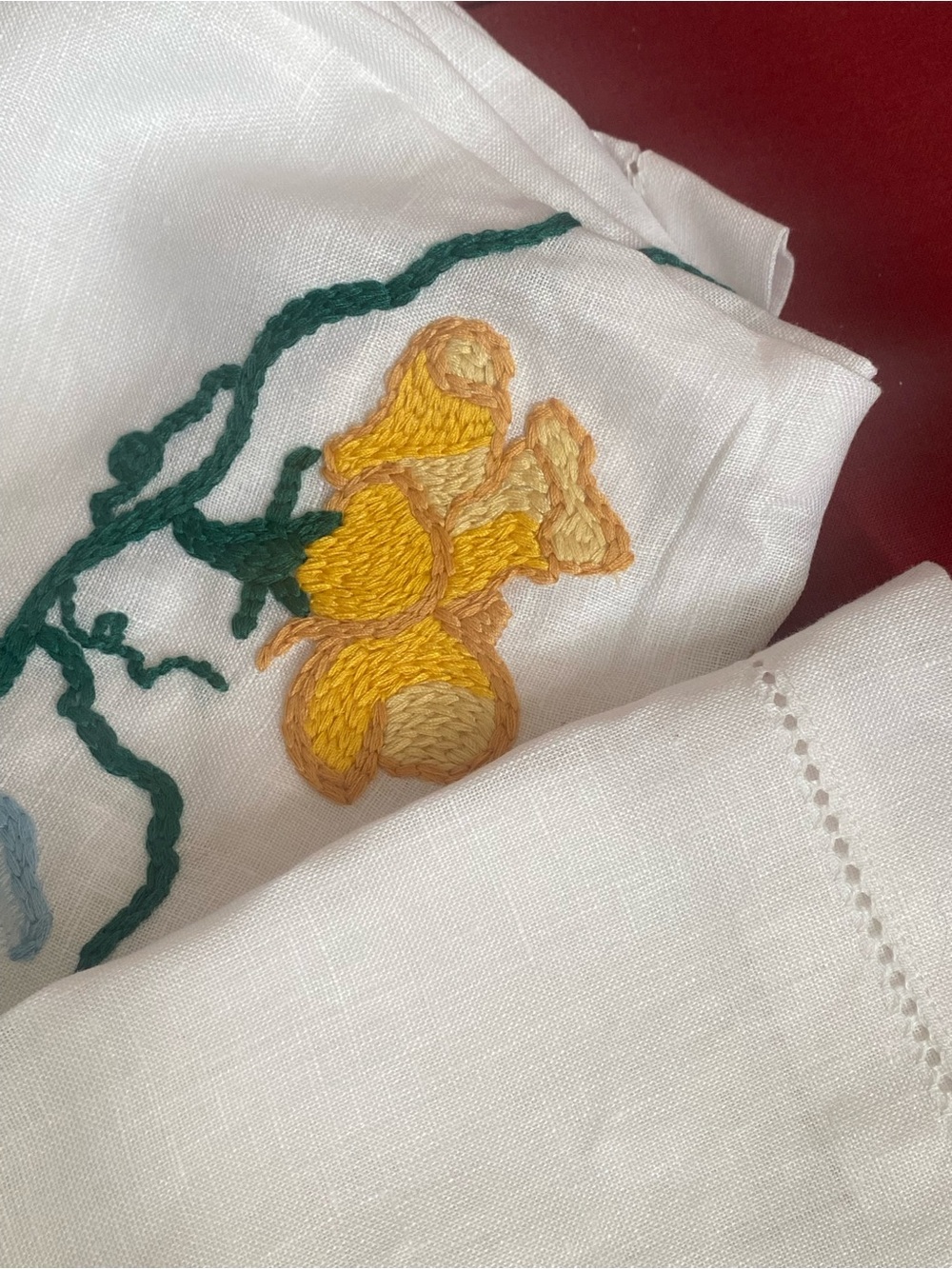 Dorothee Schumacher Embroidered Floral Linen Napkin (Set of 2)